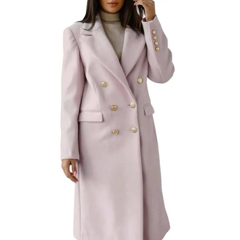 Eleganter Damenmantel - Figurbetont mit Taschen und Knöpfen