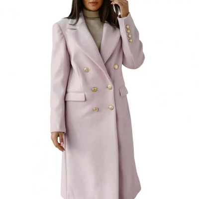 Eleganter Damenmantel - Figurbetont mit Taschen und Knöpfen