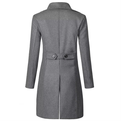 Herren Wollmantel – Eleganter Doppelreiher für Business & Freizeit