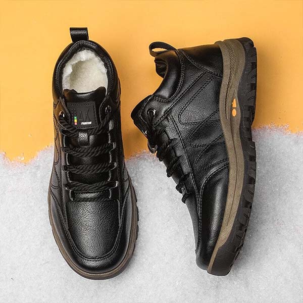 Herren Winter Leder Stiefel - Warm und Wasserdicht