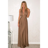 Damen Ärmelloses V-Ausschnitt Fließendes Anlasskleid – Elegante Party Mode – gold