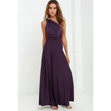 Damen Ärmelloses V-Ausschnitt Fließendes Anlasskleid – Elegante Party Mode – Lila