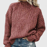 Lena | Eleganter Damenpullover mit feinem Design – Rosa