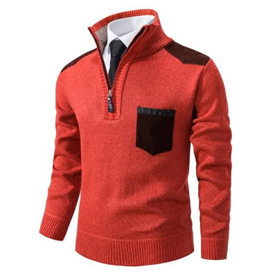 Halbzip Pullover mit modernem Akzent