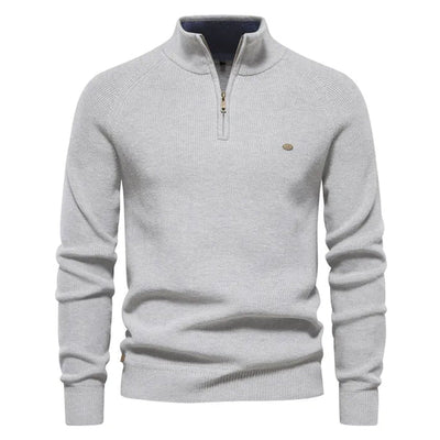 Half Zip Pullover - Baumwolle - Warm - Strickpullover - Herren Quarter Zip Pullover