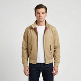 Harrington Jacke Herren | Reißverschluss & Stehkragen für smarten Look – Beige