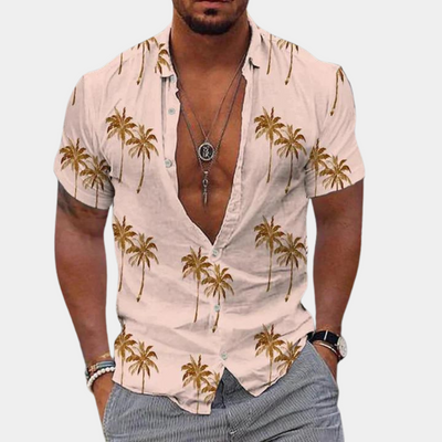 Hawaii-Hemd - Kurzärmeliges Button-Up-Hemd für Männer für den Sommer