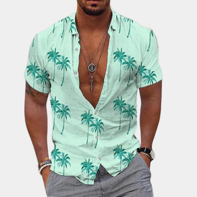 Hawaii-Hemd - Kurzärmeliges Button-Up-Hemd für Männer für den Sommer