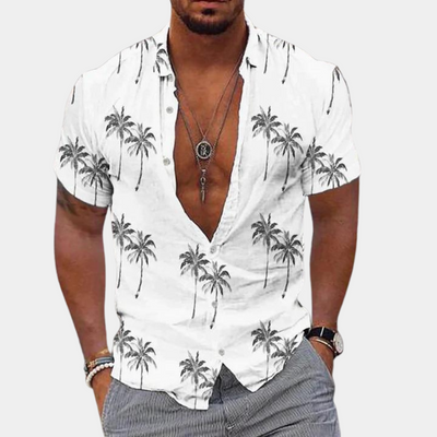 Hawaii-Hemd - Kurzärmeliges Button-Up-Hemd für Männer für den Sommer