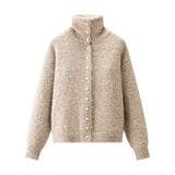 Paula | Stilvoller Strickcardigan für Damen modern – Khaki