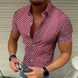 Hemd Herren | Kurzarm & Figurbetonter Look – Rot