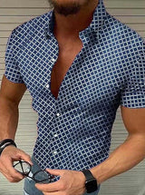 Hemd Herren | Kurzarm & Figurbetonter Look – Blau
