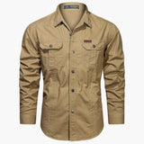 Hemd mit Brusttaschen Herren | Robuste Knopfleiste & Praktischer Stauraum – Khaki