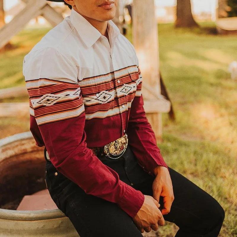 Hemd mit Knopfleiste | Western | Regular Fit | Langarmhemden | Herrenhemden