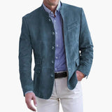 Herren Blazer | Stehkragen & Smarter Look – Blau