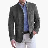 Herren Blazer | Stehkragen & Smarter Look – Grau