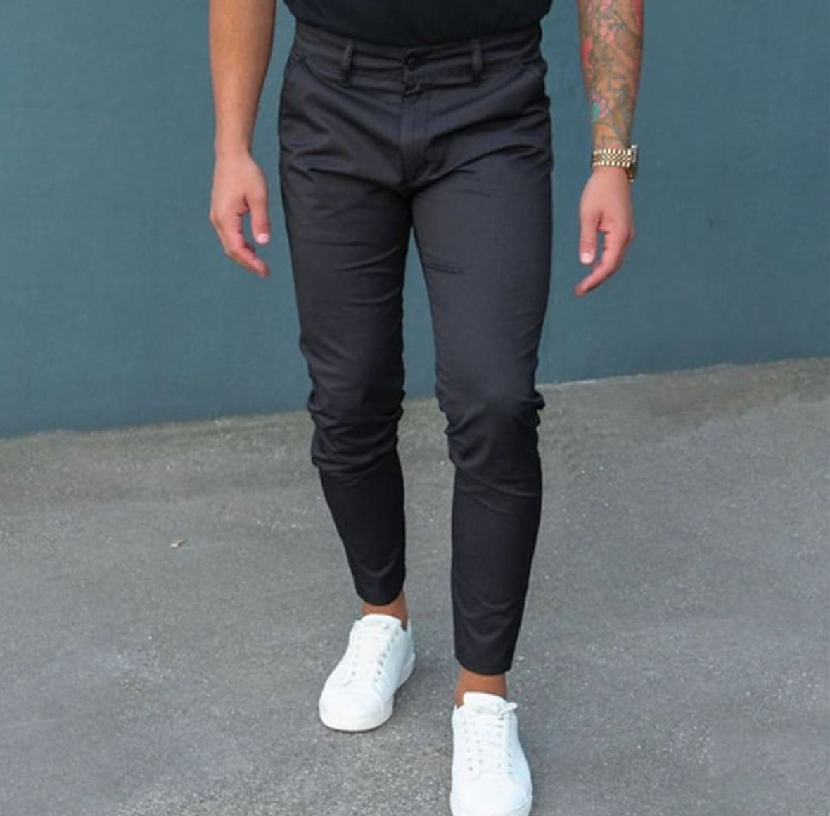 Herren-Chinos – Lässige, dehnbare Chino-Hose mit schmaler Passform