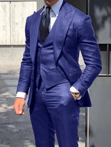 Herren Hochzeitsanzug Dreiteiler Elegant – Königsblau