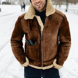 Herren-Jacke Im Lammfell-Stil - Thies – Braun
