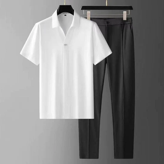 Herren-Set | T-Shirt | Lockere Hose | Zweiteiliges Set | Herrenbekleidung