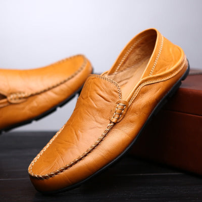 Herren-Slipper | Bequem | Slip-On | Leder-Slipper | Herrenschuhe