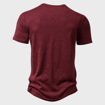Herren T-Shirt - Knopfleiste - Leichtgewicht - Schlichtes T-Shirt - Herrenbekleidung
