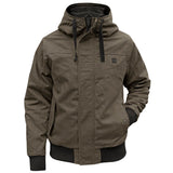Herren Winterjacke | Sportlicher Kurzschnitt | Kapuze & Windschutz gegen Kälte – Grün