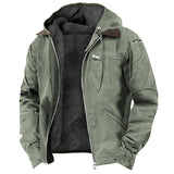 Herren Winterparka | Kapuze mit Kordelzug | Windabweisend & warm – Grün