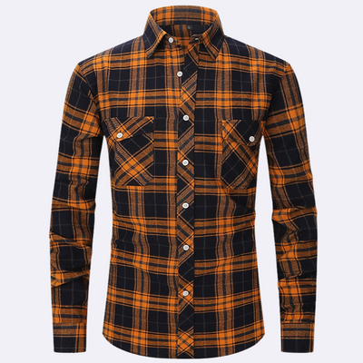 Herren Flanellhemd Langarm Kariert – Bequemes Herren Hemd für Alltag und Freizeit