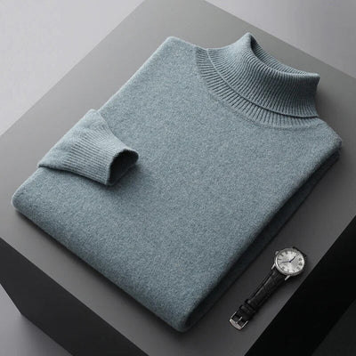 Herren-Rollkragenpullover – Elegantes Design, normale Passform, lange Ärmel