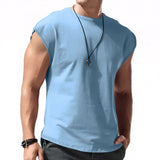 T Shirt Herren | Ärmelloses Muscle-Shirt für Gym & Freizeit – Hellblau