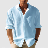 Herrenhemd Herren | Luftiger Komfort & Zeitlos gepflegter Look – Blau
