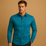 Herrenhemd | Langarm & klassischer Business-Look – Hellgrün