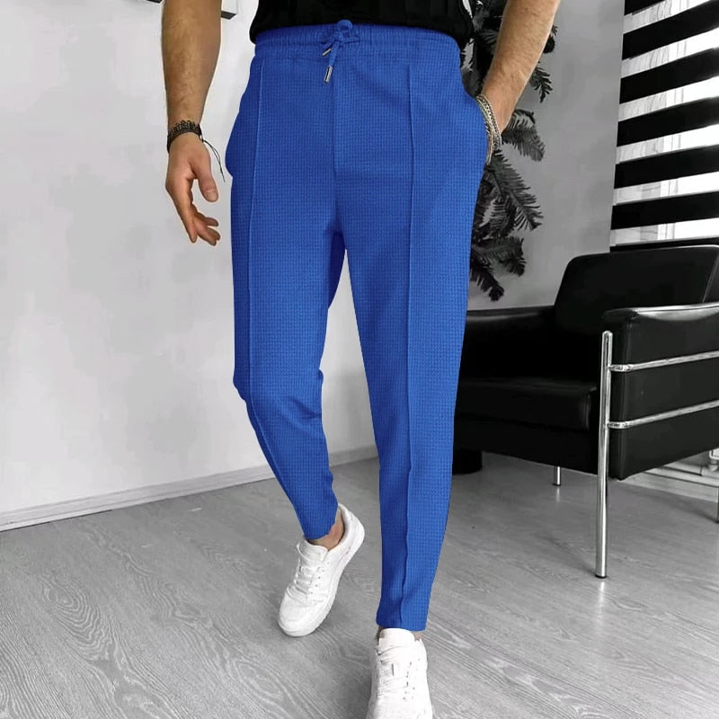 Herrenhose - Elastische Taille - Kordelzug - Freizeithose - Stylische Jogger