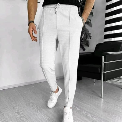 Herrenhose - Elastische Taille - Kordelzug - Freizeithose - Stylische Jogger