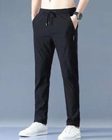 Herrenhose | Leicht & Slim Fit mit Kordelzug – Schwarz