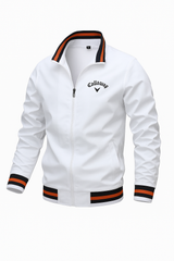Herrenjacke Herren | Stehkragen & sportlich-eleganter Look – Weiß