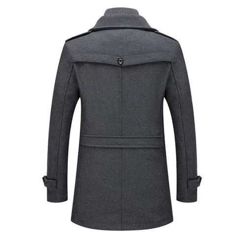 Herrenjacke – Reißverschluss – Einreihig – Wollmantel – Winterjacke