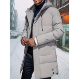 Herrenparka | Lange Winterjacke Herren | Kapuze & Wärmende Isolation – Grau