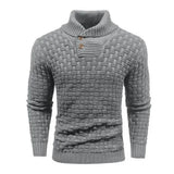 Herrenpullover Mit Schalkragen Und Strickmuster - Lenny – Grau