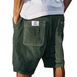 Herrenshorts | Lässig & Casual mit Cord-Textur & Tasche – Dunkelgrün