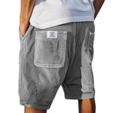 Herrenshorts | Lässig & Casual mit Cord-Textur & Tasche – Grau