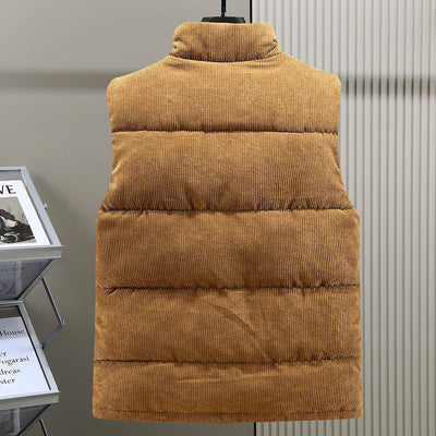 Herrenweste – Cord – Ärmellos – Bodywarmer – Puffer Vest