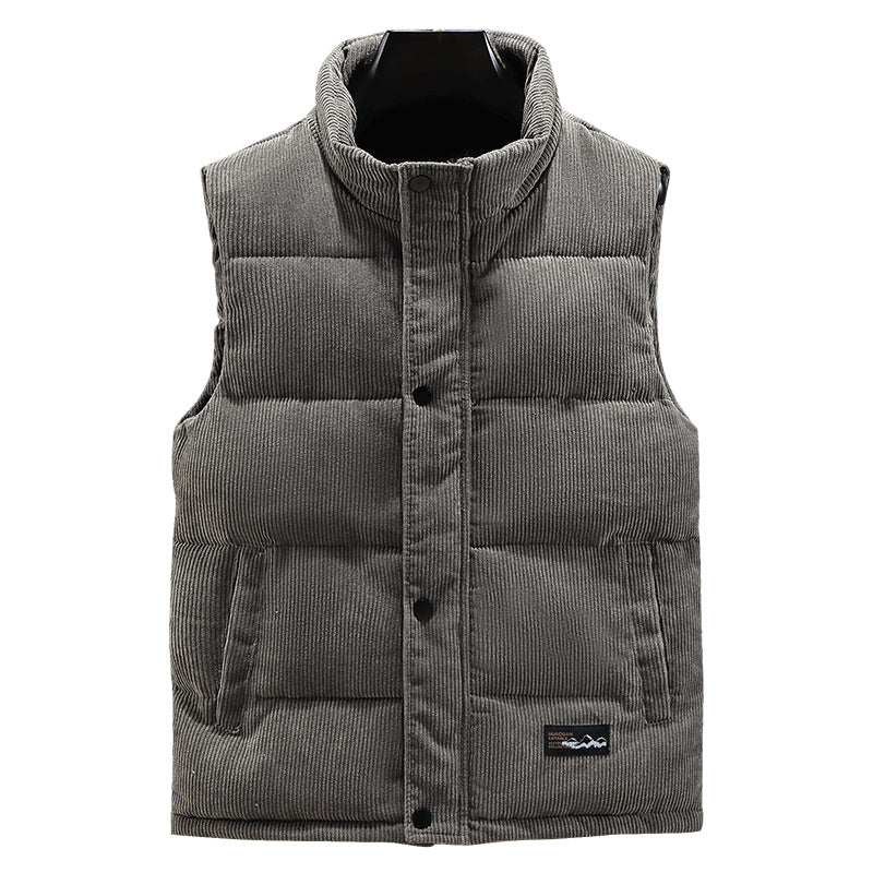 Herrenweste – Cord – Ärmellos – Bodywarmer – Puffer Vest