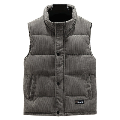 Herrenweste – Cord – Ärmellos – Bodywarmer – Puffer Vest