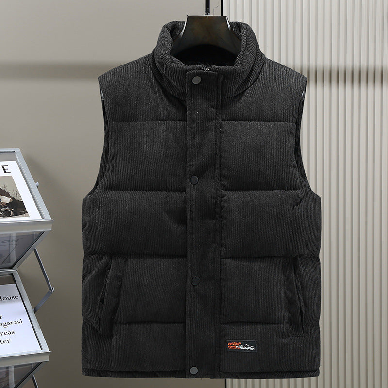 Herrenweste – Cord – Ärmellos – Bodywarmer – Puffer Vest