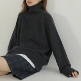 Hanna | Damen Rollkragenpullover modern lässig – Schwarz