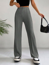 High Waist Hose Damen | Slim Fit & Elegant – Grau