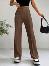 High Waist Hose Damen | Slim Fit & Elegant – Dunkelbraun