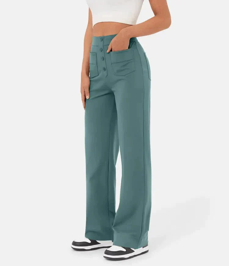 Hochtaillierte Weitbeinhose für elegante Anlässe